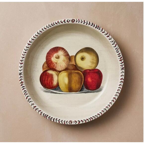 Target John Derian Stoneware Pie Dish Plate Thanksgiving Harvest Fall Apples New - Picture 1 of 10